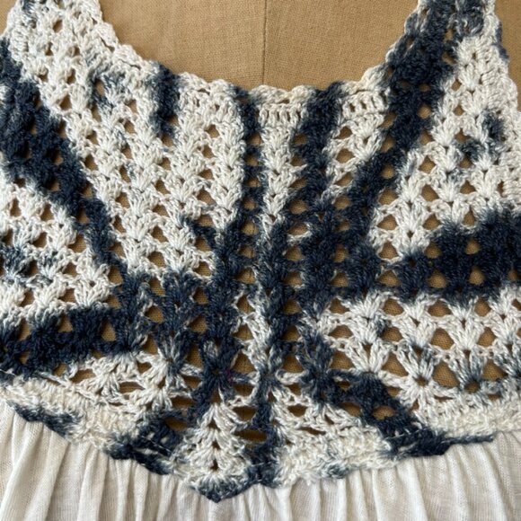 Billabong Blouse Women Small Crochet Sleeveless Halter Tie Beach Party Core Ex - Picture 5 of 11